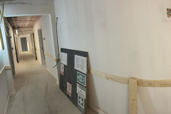 Commercial plastering work