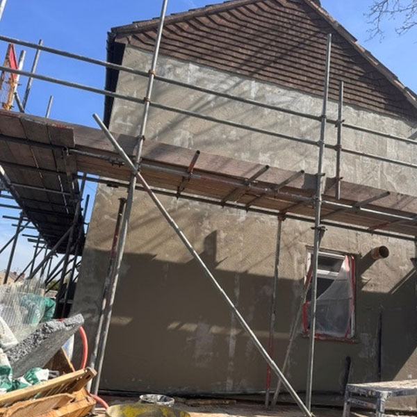 External Wall Insulation being carried out in Chester