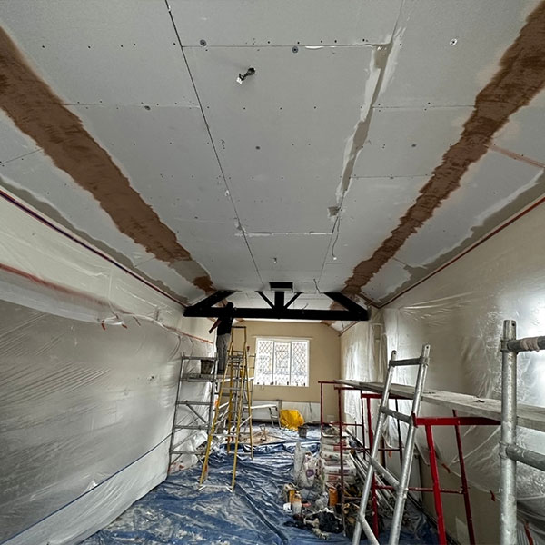 Plastering at Chester business