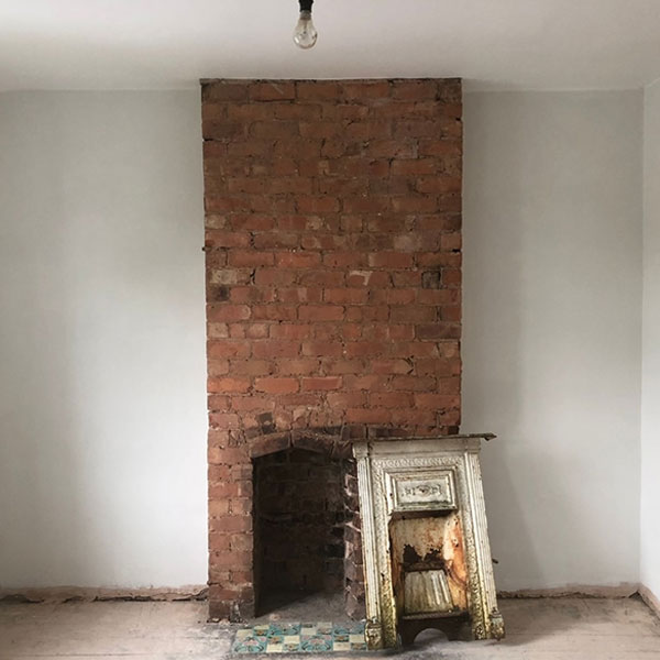 Fireplace plastering